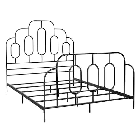 Safavieh Paloma Metal Retro Bed - Black - 55.875 x 77.25 x 59 in. BED6201A-F